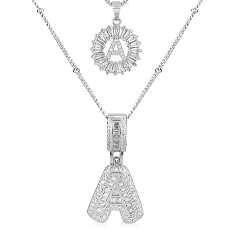 Orla | Pave Initial Necklace Set