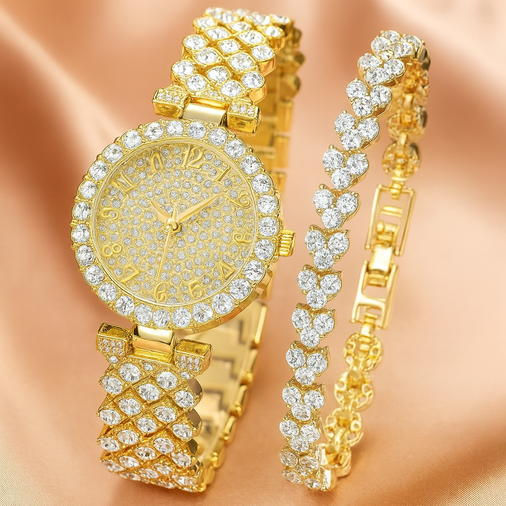 Eden | Luxe Gold Watch and Bracelet Set