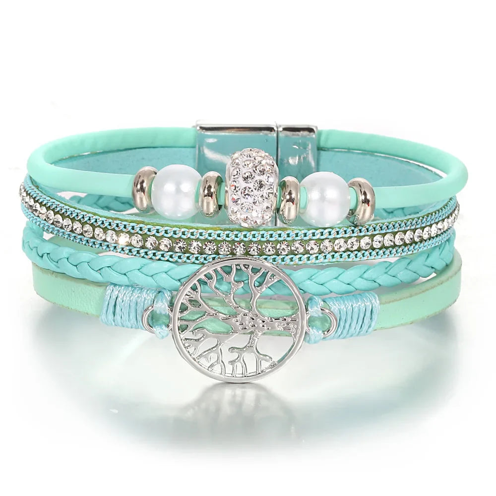 Tree of Life Rhinestone Bracelet