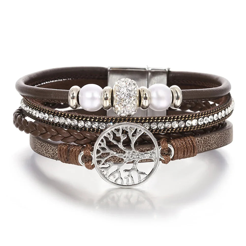 Tree of Life Rhinestone Bracelet